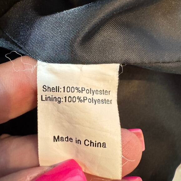 Allegra K Women's sz Large Stand Collar Lightweight Quilted Zipper Vest Black - Picture 5 of 8